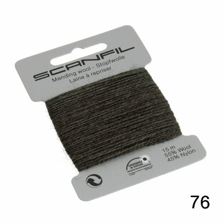 Scanfil Thread 76 - Forest Green Wool Scanfil Mending Thread, Darning Wool, Various Colours 8712102760769 8712102760769