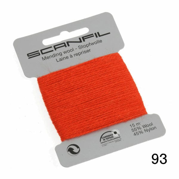 Scanfil Thread 93 - Flame Wool Scanfil Mending Thread, Darning Wool, Various Colours 8712102760936 8712102760936