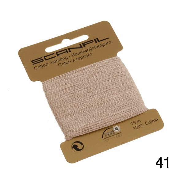 Scanfil Thread 41 - Dark Beige Cotton Scanfil Mending | Darning Thread, Various Colours 8712102761414 8712102761414