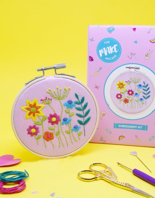 The Make Arcade Embroidery Meadow Flower Embroidery Kit, The Make Arcade 0604565518002 604565518002