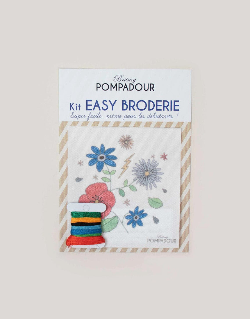 Britney Pompadour Embroidery Flowers Embroidery Kit, Britney Pompadour