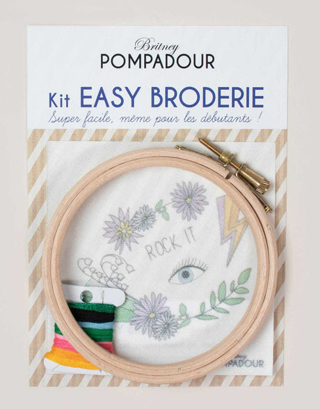 Britney Pompadour Embroidery Rock it Easy Embroidery Kit, Britney Pompadour