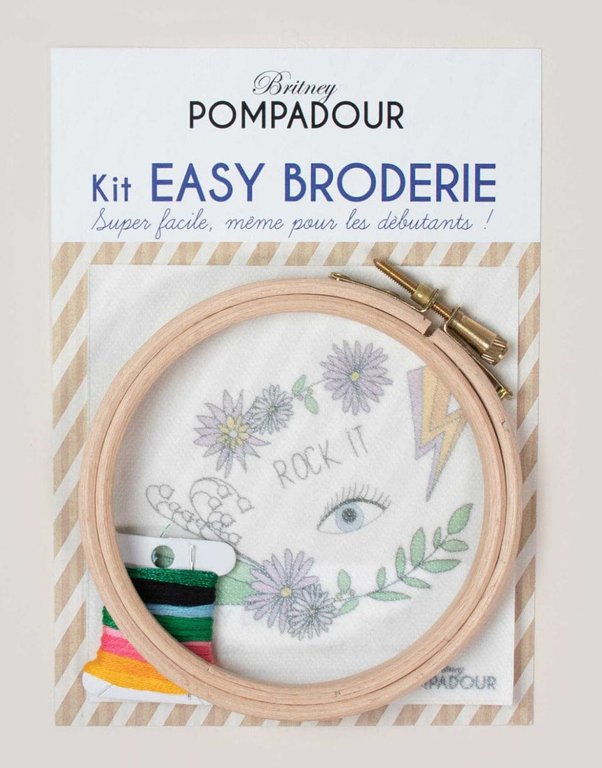 Britney Pompadour Embroidery Rock it Easy Embroidery Kit, Britney Pompadour