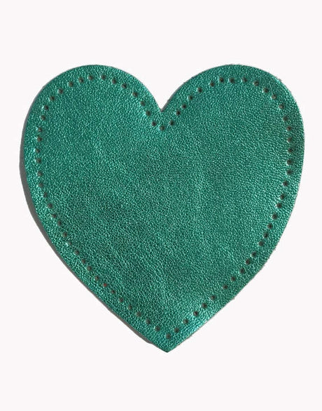 Britney Pompadour Mending Mint Heart Shaped Elbow Patch, Various Colours, Britney Pompadour