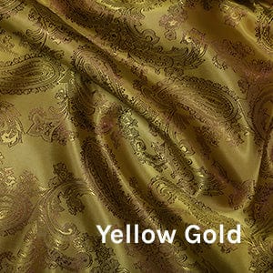 Not Specified Lining Fabric Yellow Gold Paisley Jacquard Dress Lining Fabric, Various Colours 15024674