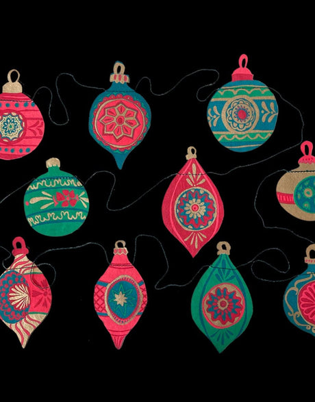 East End Press Christmas Decoration Christmas Bauble Paper Garland, East End Press 13744