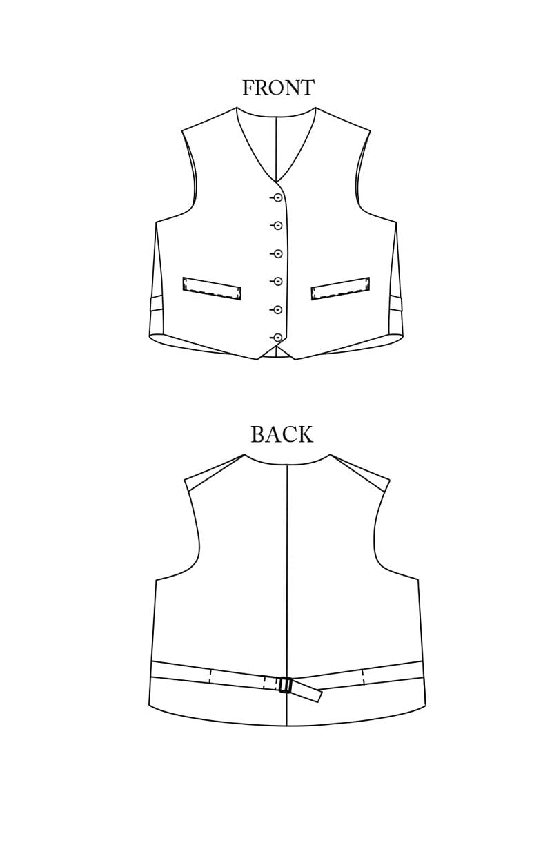 Merchant and Mills Coats & Jackets The Miller Ladies Waistcoat, Merchant & Mills Sewing Pattern UK18-28 13093