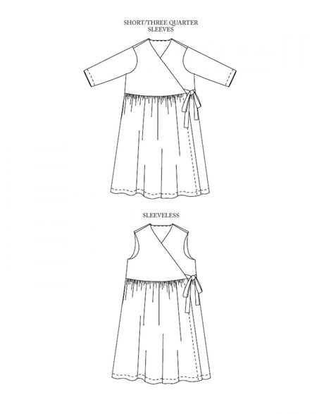 Merchant and Mills Dresses The Etta Wrap Dress, Merchant and Mills Sewing Pattern UK20-28 14324