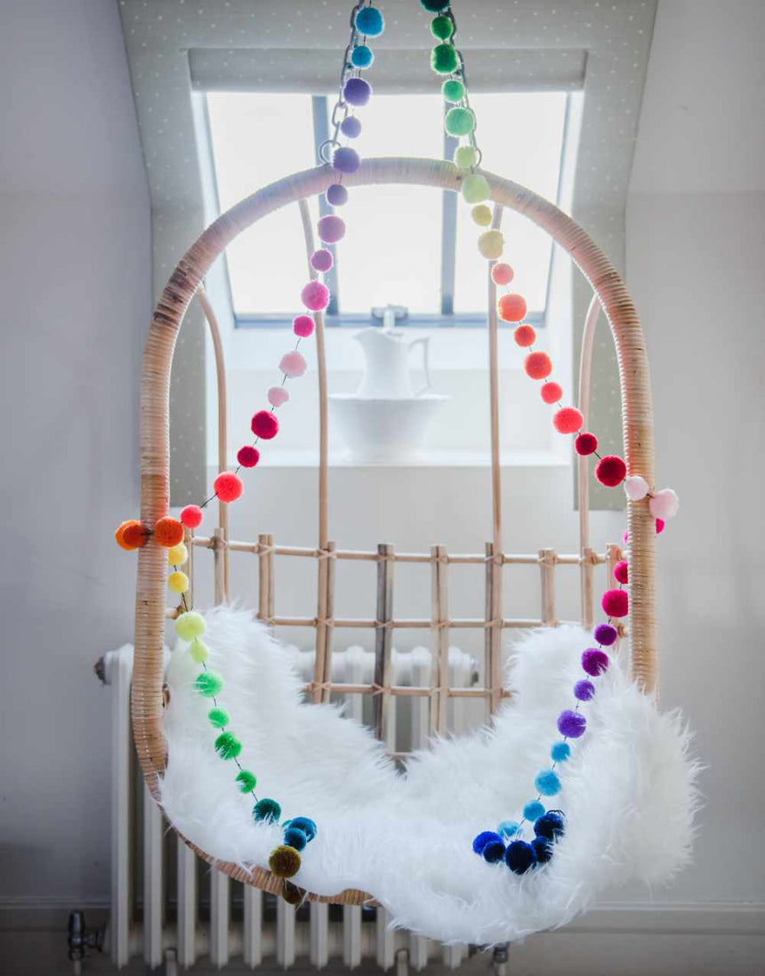 Pom Pom Galore Decoration Rainbow Pom Pom Garland 13813