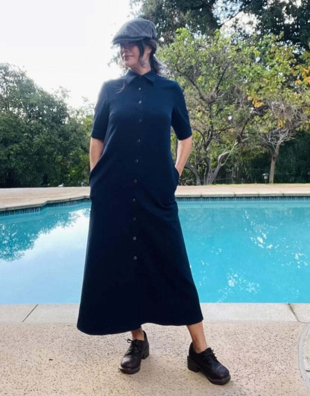 Black a line shirt dress online