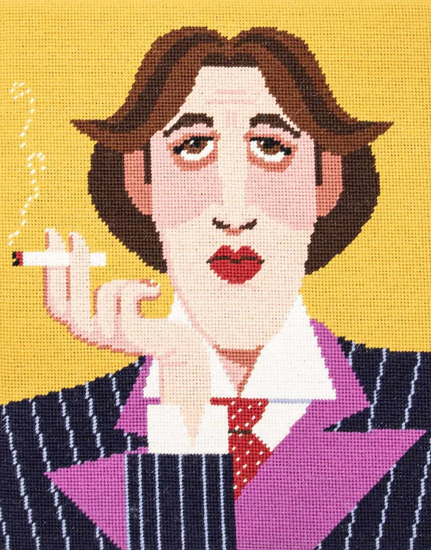 Emily Peacock Needlepoint Oscar Wilde Needlepoint Printed Canvas Kit, Emily Peacock 15524