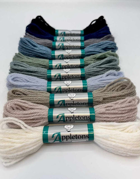 Appletons Thread Winter Colours Tapestry Wool 4 Ply Skeins Set of 10 15545