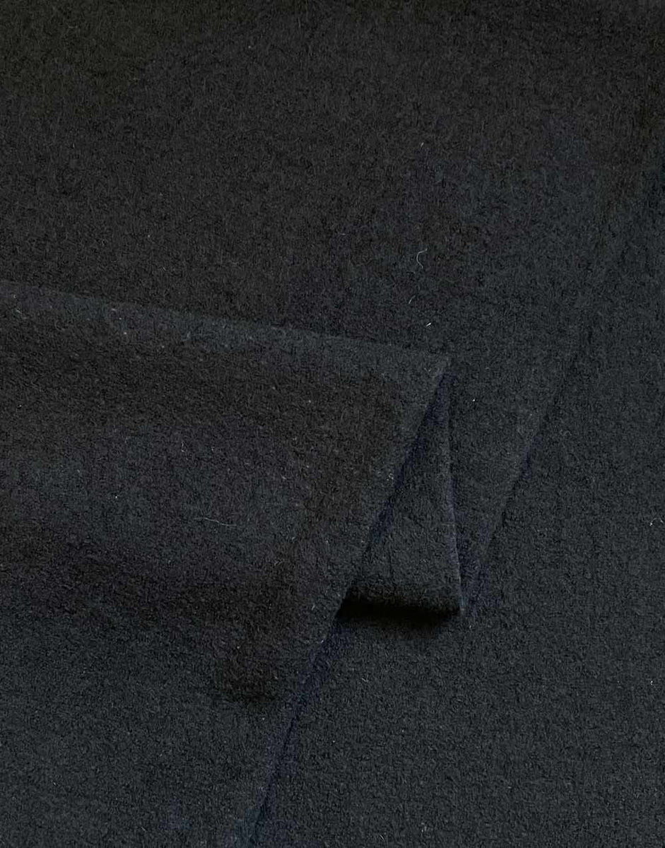 Black 100% Boiled Wool Fabric – Clothkits