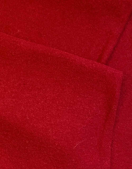 Not Specified Boiled Wool Red 100% Boiled Wool Fabric 14093