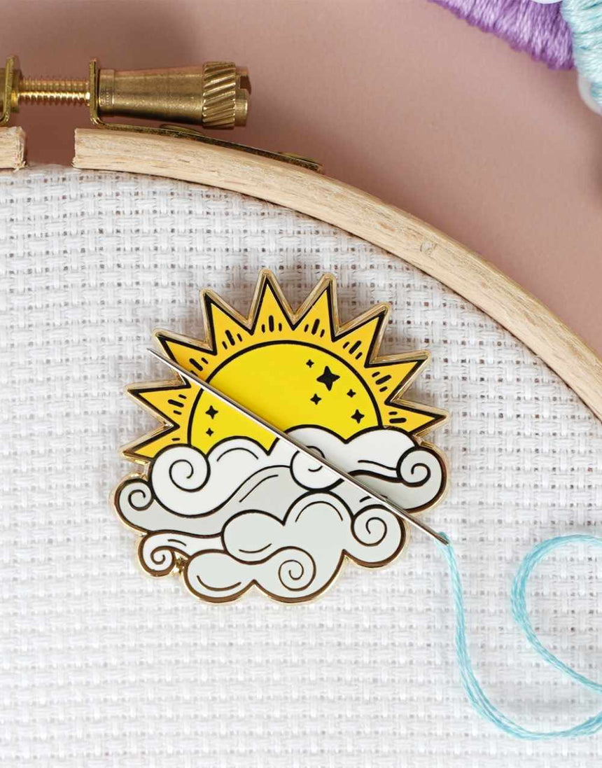 Sunshine Magnetic Needle Minder, Caterpillar Cross Stitch