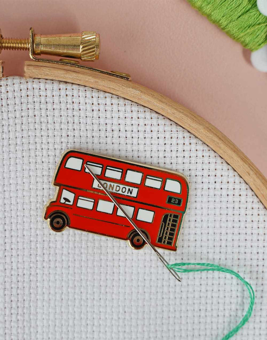 London Bus Magnetic Needle Minder, Caterpillar Cross Stitch