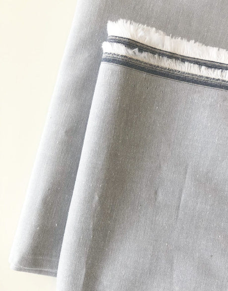 Not Specified Chambray Grey / Plain Light Grey Yarn Dyed Cotton Chambray Fabric 02509.016-0012