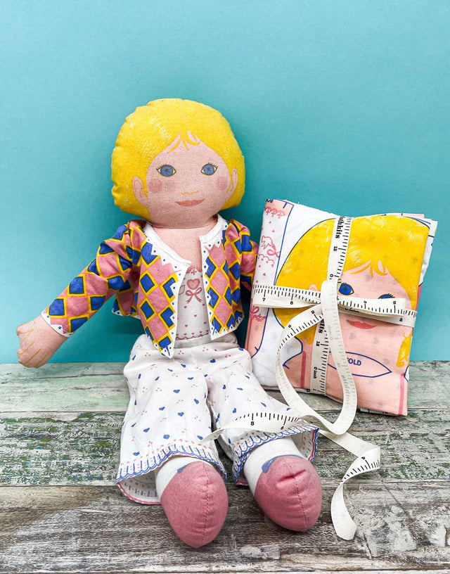 Clothkits Rag Doll 1980s Original Clothkits® Rag Doll Sewing Kit, Polly Blonde 11955