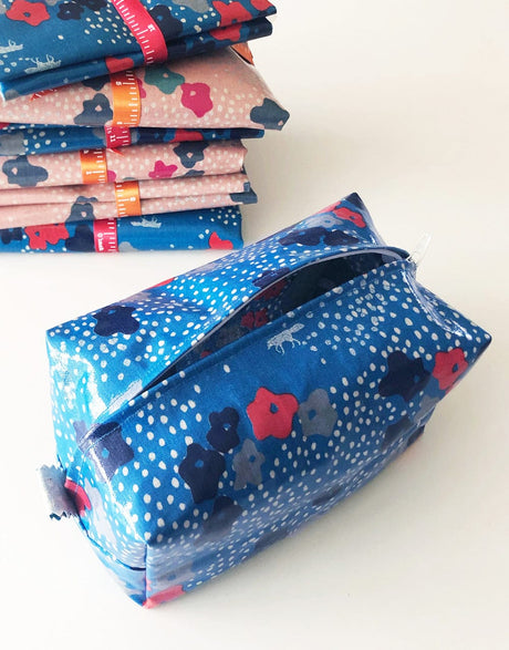 Clothkits Accessories Echino Wash Bag Sewing Kit, Blue or Pink