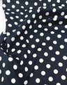 Navy & White Spot Stretch Cotton Fabric