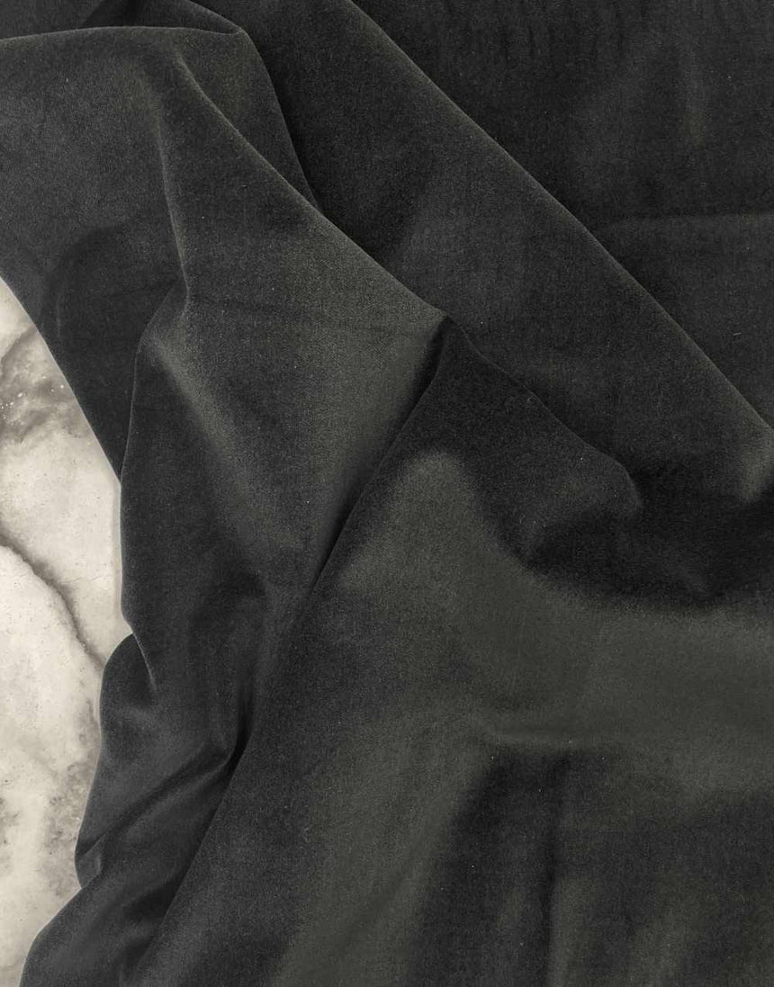 Not Specified Velvet Black Cotton Velvet Fabric 15685