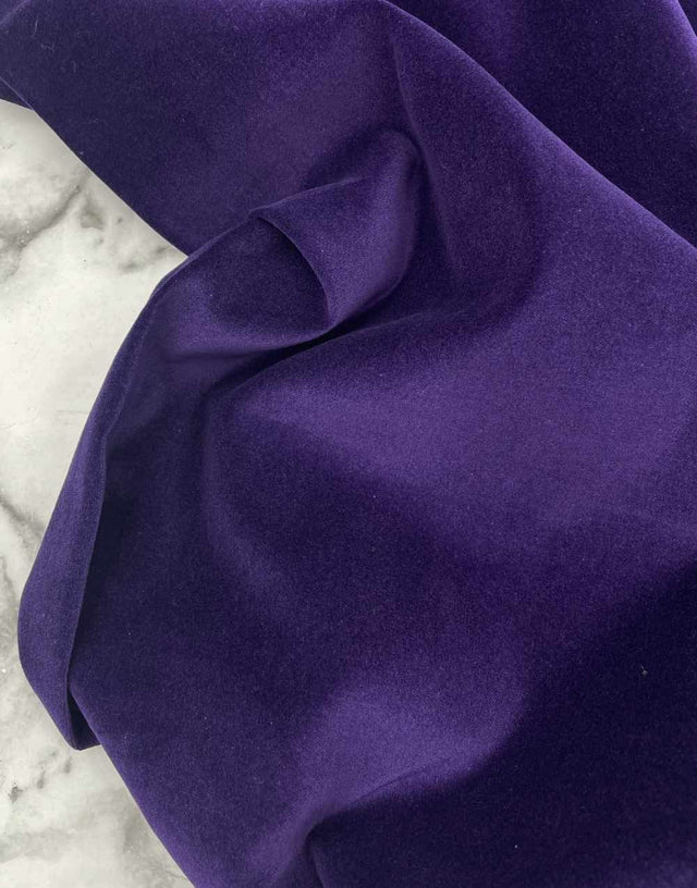 Not Specified Velvet Purple Cotton Velvet Fabric 15686