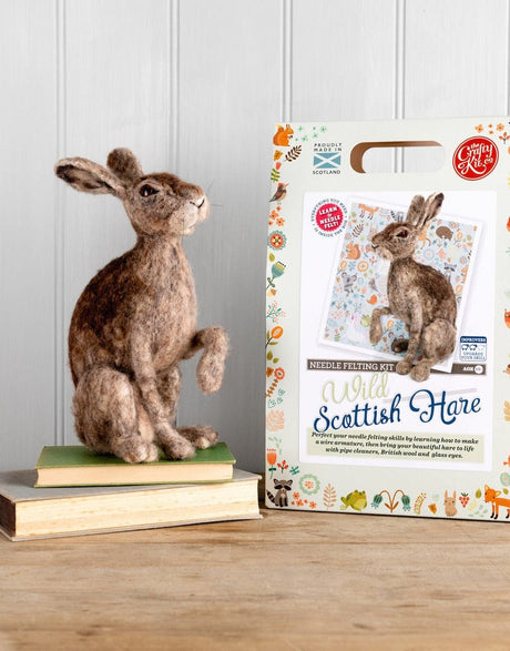 Crafty Kit Co Needle Felting Wild Scottish Hare Needle Felting Kit, Crafty Kit Company 5060347381649 5060347381649