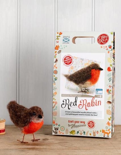 Crafty Kit Co Needle Felting Robin Needle Felting Kit, Crafty Kit Company 5060347381793 5060347381793