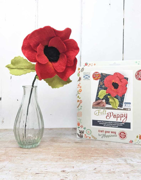 Crafty Kit Co Felt Craft Felt Poppy Craft Kit, Crafty Kit Company 5060347382578 5060347382578