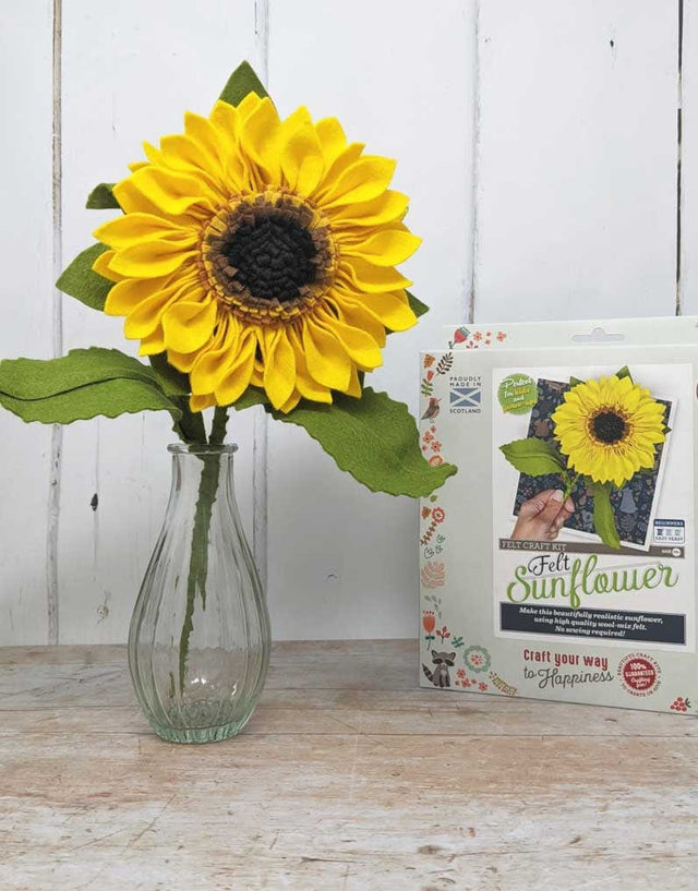 Crafty Kit Co Felt Craft Felt Sunflower Craft Kit, Crafty Kit Company 5060347382837 5060347382837