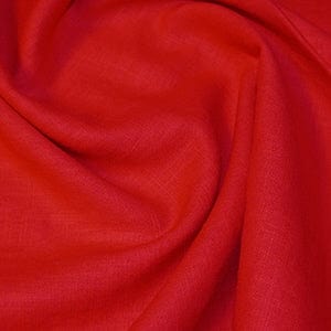 Not Specified Linen Red / Plain Red Linen Fabric 04414.010-0012