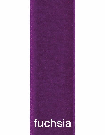 Not Specified Ribbon & Trimming 9709 Fuchsia 22mm Velvet Ribbon 5024264841495 5024264841495