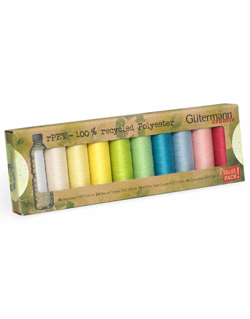 Gutermann Thread Gutermann Sew-All Recycled Thread Set, Pastel Colours 4029394648977 4029394648977