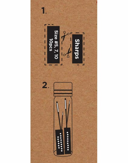 Not Specified Needles Sharps Hand Sewing Needles in Glass Tube #5, 7, 10, Hemline Gold 9317385314310 9317385314310