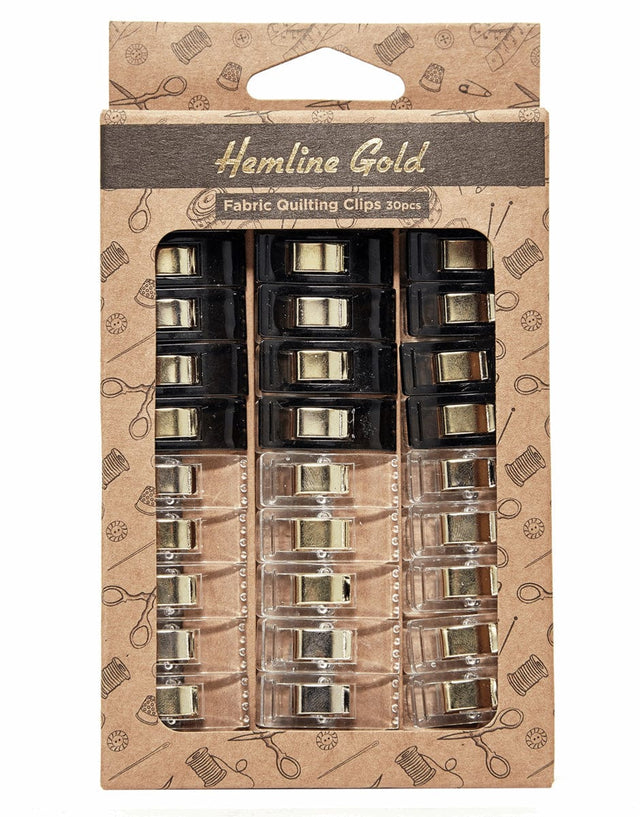 Hemline Gold Pins Fabric Quilting Clips 30pcs, Hemline Gold 9317385314426 9317385314426