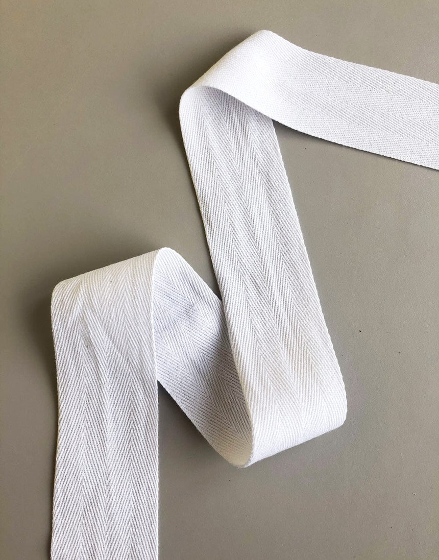 Not Specified Cotton Tape White / 50mm 50mm White Herringbone Cotton Tape 5029784652033 5029784738331