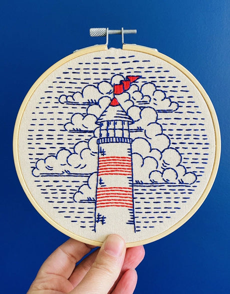 Hook Line & Tinker Embroidery Lighthouse Embroidery Kit, Hook Line & Tinker 11587