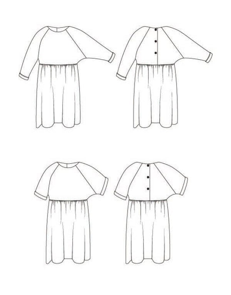 I AM Patterns Dresses Cassiopee Mini Girls Sewing Pattern, I AM Patterns 21114