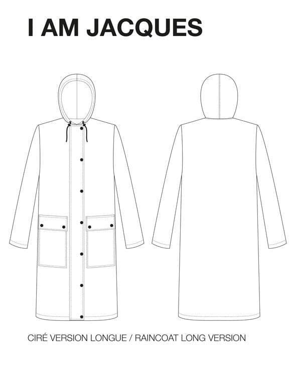 I AM Patterns Coats & Jackets Jacques Ladies Raincoat Sewing Pattern, I AM Patterns 21113