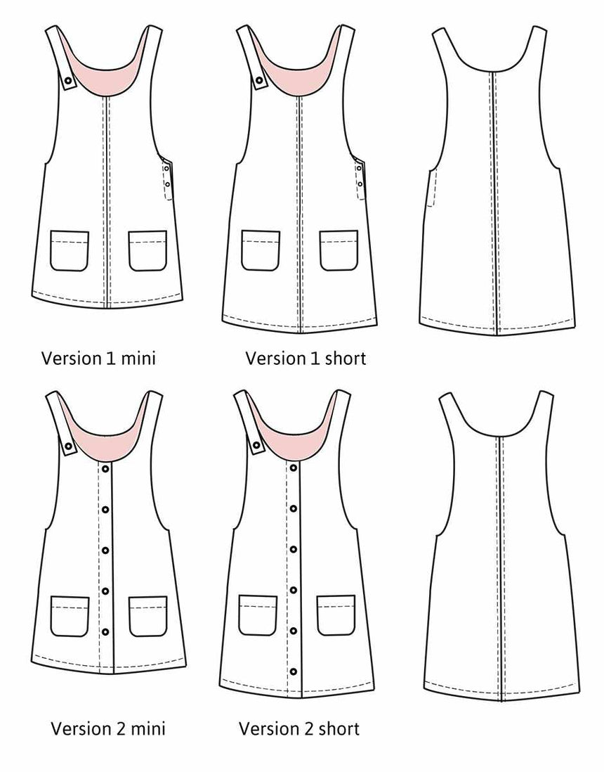 Ikatee Children's Clothing Kid's Toronto Pinafore Dress Sewing Pattern (3y - 12y), Ikatee 3760278991291