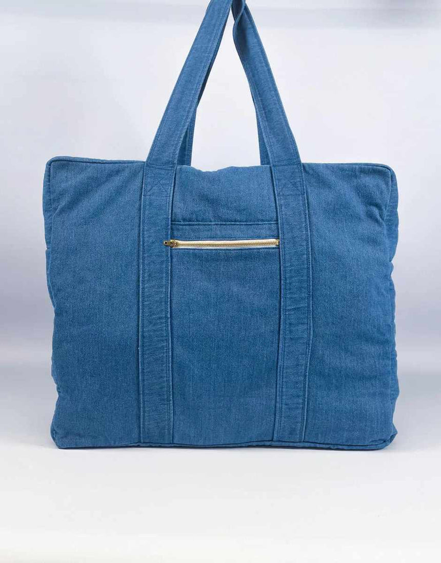 Clothkits Ikatee Blue Denim Voyage Travel Duffle Bag Sewing Kit, Ikatee 14935