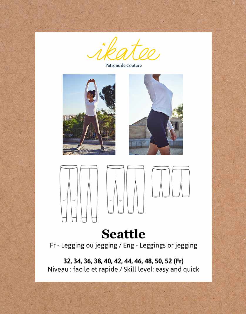 Seattle Leggings Jeggings Sewing Pattern Ikatee Clothkits