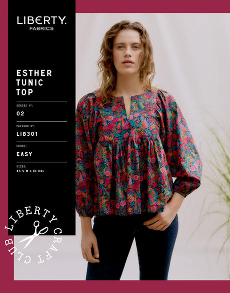 Liberty Fabrics Tops Shirts & Blouses Esther Tunic Top Sewing Pattern, Liberty Fabrics 10700