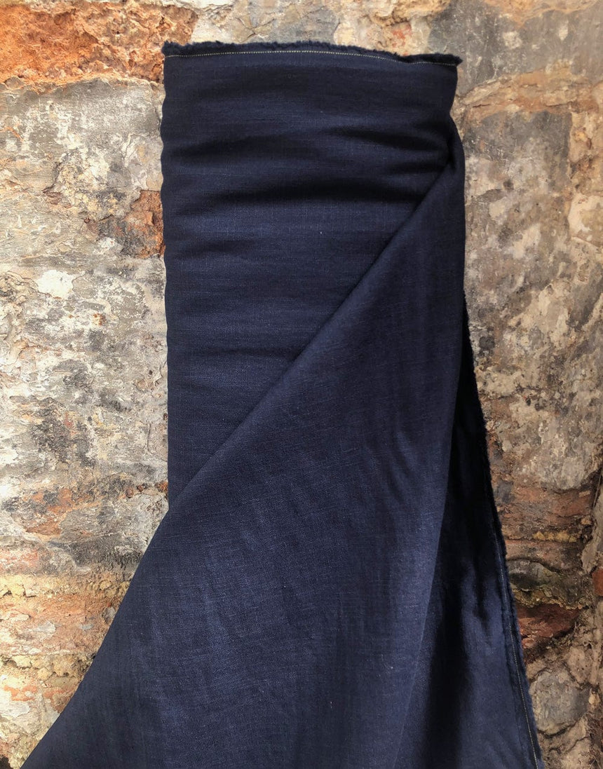 Not Specified Linen Blue / Plain Navy Blue Linen Fabric 04414.004-0013