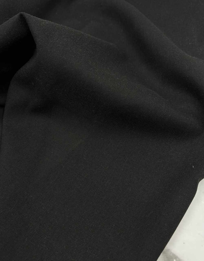 Black Linen Rayon Blend Fabric