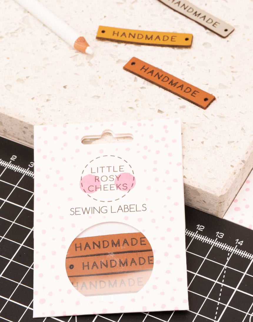 Little Rosy Cheeks Labels Handmade, Leather Labels - Pack of 3