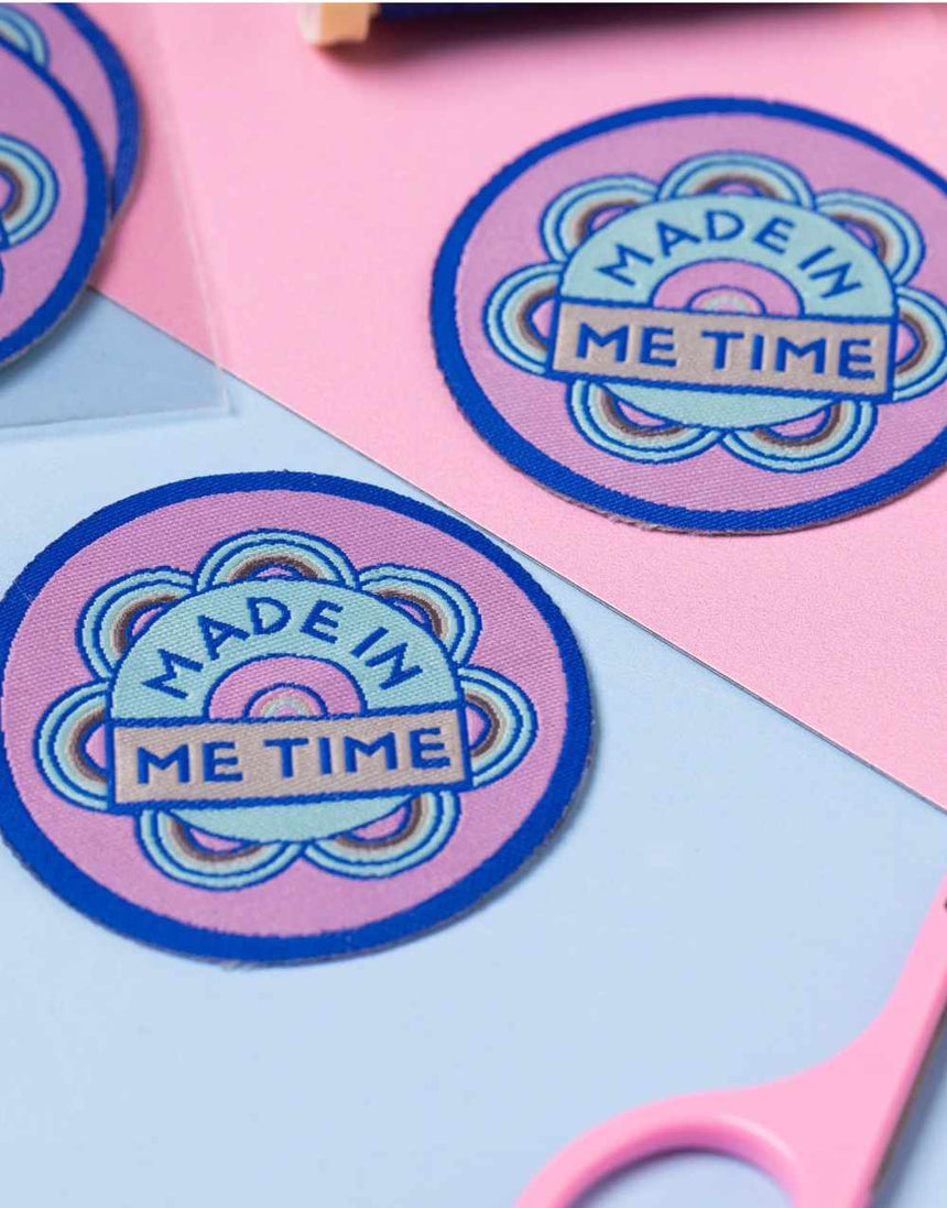 Little Rosy Cheeks Labels Circular Made in Me Time, Iron on Patches - Pack of 2 13949