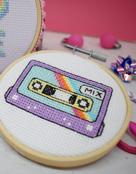 The Make Arcade Cross Stitch Mix Tape Mini Cross Stitch Kit, The Make Arcade 21102