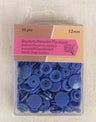 Not Specified Buttons Royal Blue Plastic Snap Buttons 12mm, Box of 30 pieces 3589721301704 3589721301704