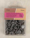 Not Specified Buttons Grey Plastic Snap Buttons 12mm, Box of 30 pieces 3589721299896 3589721299896